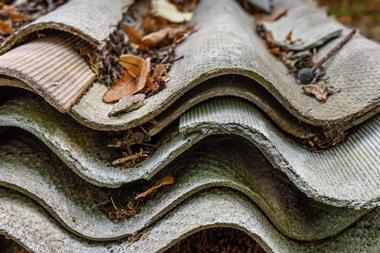 Corrugated asbestos cement roofing