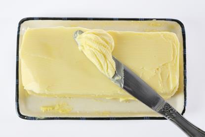 Knife in butter dish
