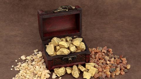 A chest of gold, frankincense and myrrh